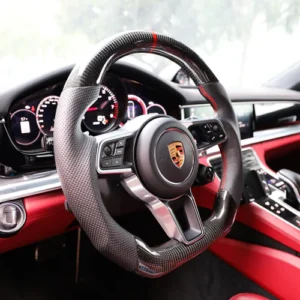 2017+ Porsche Macan Custom Carbon Fiber Steering Wheel